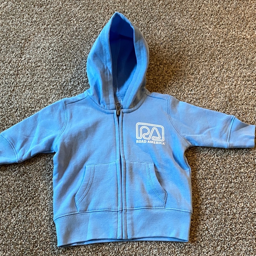 0-3 Month Blue Road America Hoodie